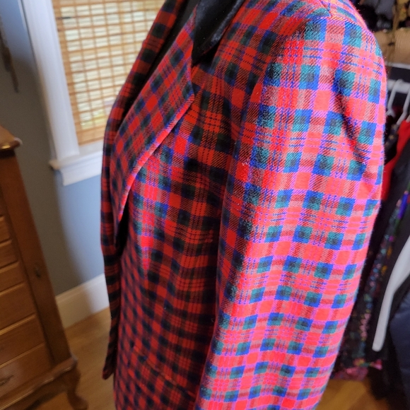 VINTAGE 70'S PENDELTON MCDUFF TARTEN PLAID WOOL PLEATED SKIRT SUIT - Picture 11 of 14